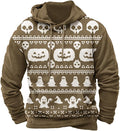 Halloween Hoodie Men Graphic Pumpkin Ghost Printed Sweatshirt Casual Trendy Long Sleeve Halloween Hooded Tops with Pockets