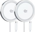 25W Wireless Charger for MagSafe, Qi2.2 Magnetic Fast Charging Pad for iPhone 17/16/15/14/13/12 Series & AirPods, Strong Magnet, Ultra-Thin & Portable Charger Mat for Travel Home Office(White, 2Pack)
