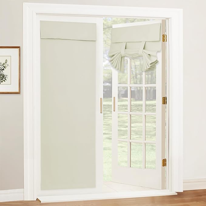RYB HOME Blackout Door Curtains 80 inch Length, French Door Shades | Thermal by RYBHOME