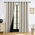 RYB HOME 100% Blackout Bedroom Curtains, Thermal Insulated Curtains | Heat & UV by RYBHOME
