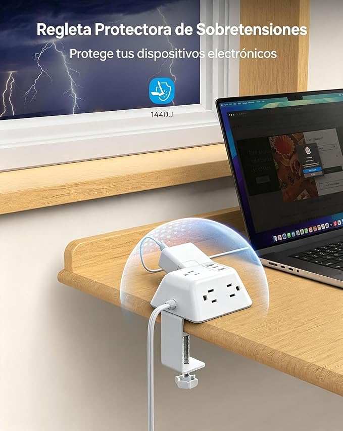 TROND Desk Clamp Power Strip, Desk Charging Station - Image 6