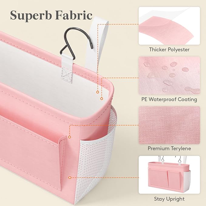 Lifewit Bedside Caddy Storage Organizer, Hanging Storage Bag - Image 2