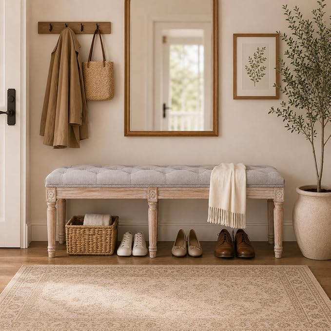 chairus Fabric Upholstered Dining Bench by CHAIRUS