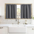 RYB HOME Cafe Blackout Curtains 24 inch Length by RYBHOME