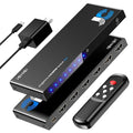 JCHICI 4K HDMI Switch 5x1 with Remote - 4K@60Hz HDR HDCP 2.2 - Auto-Switcher Splitter for PS5/PS4/Xbox/Switch/PC