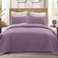 Exclusivo Mezcla Reversible Twin Quilt Bedding Set, Dusty Lavender | by ExclusivoMezcla