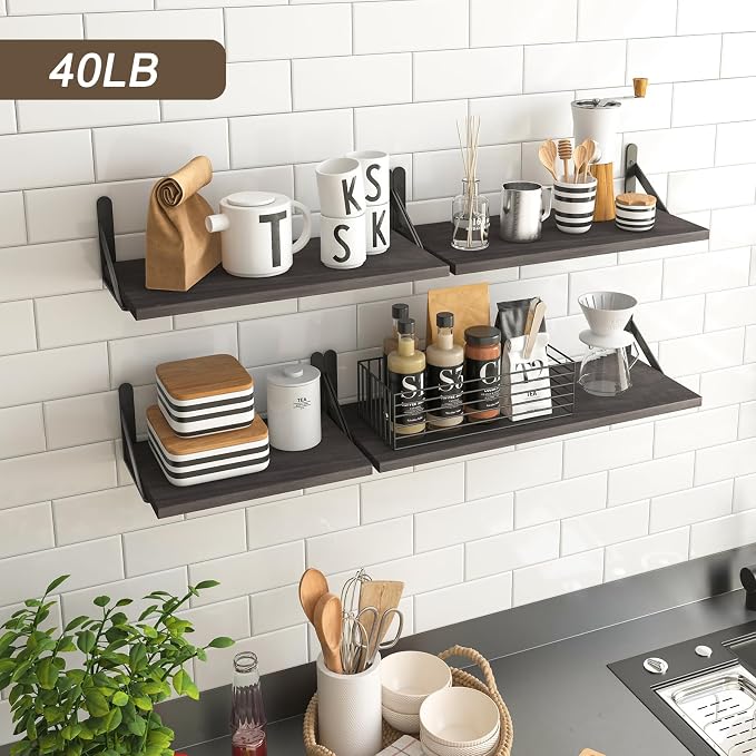 YGEOMER 4 Different Sizes Floating Shelves - Image 5