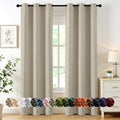 MIULEE Blackout Curtains for Bedroom 2 Panels 40 x 84 Inch Long Sand | Thermal by MIULEE