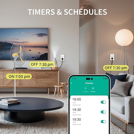 Minoston Matter Smart Plug Compatible with Google Home and Alexa,Protect Privacy, 2.4G Wi-Fi Only, White(MP25M)