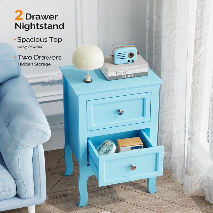 Bonnlo Nightstand Set of 2, Nightstands - Image 8