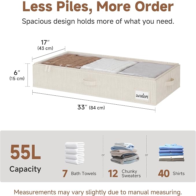 StorageWorks 6 Inch Low Profile Under Bed Storage Containers - Image 2