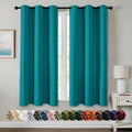MIULEE Blackout Curtains for Bedroom 2 Panels 40 x 54 Inch Long Teal | Thermal by MIULEE