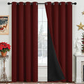 Yakamok Burgundy Red Blackout Curtains 84 Inch Length by Yakamok