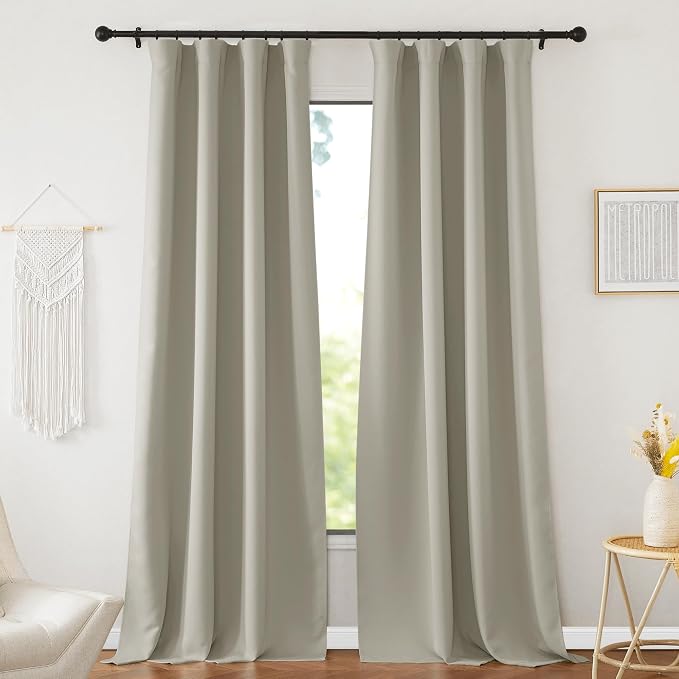 NICETOWN Natural Curtains 108" Length by NICETOWN