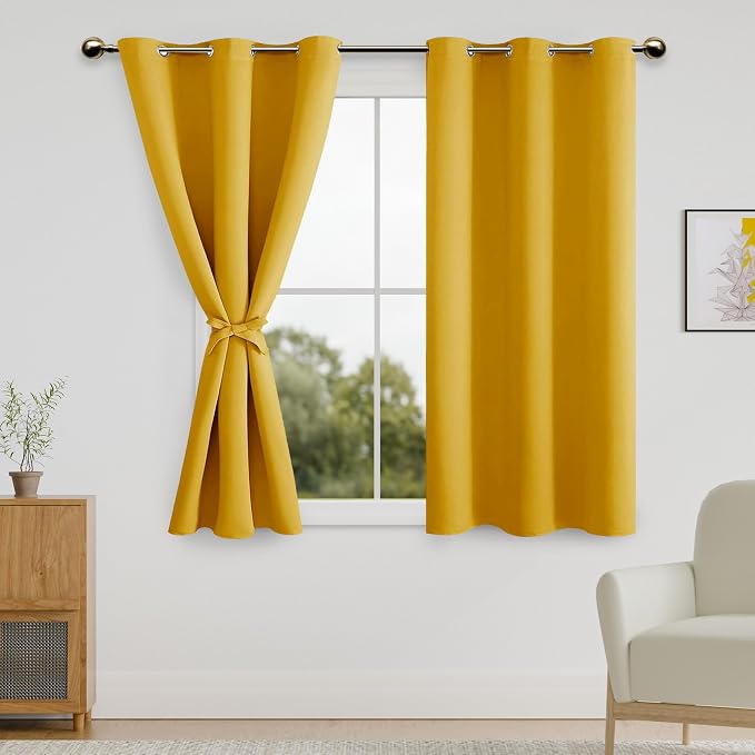 DWCN Blackout Short Curtains for Bedroom by DWCN