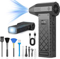 Earglow Compressed Air Duster, 180000RPM Powerful Mini Electric Dust Blower, Rechargeable Dust Fan with Fast Charging, 4-Gear Adjustable Air Blower for Computer/House/Outdoor/Car, Gifts for Men