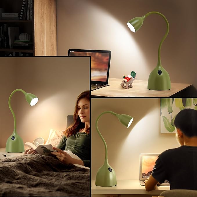 EJIAXIN Gooseneck Desk Lamp 360° LED Flexible Reading Light Small Desk Lamps - Image 4