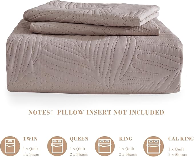 Exclusivo Mezcla 3-Piece Queen Quilt Bedding Set, Soft Microfiber Bedspread | - Image 6