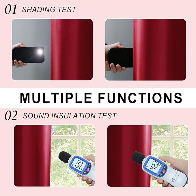 XWZO Total Blackout Curtains 84 Inches Long - Image 4