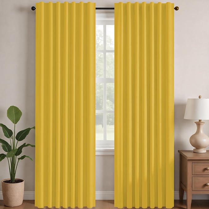 Deconovo Extra Long Blackout Curtains Back Tab and Rod Pocket Thermal Insulated by Unknown