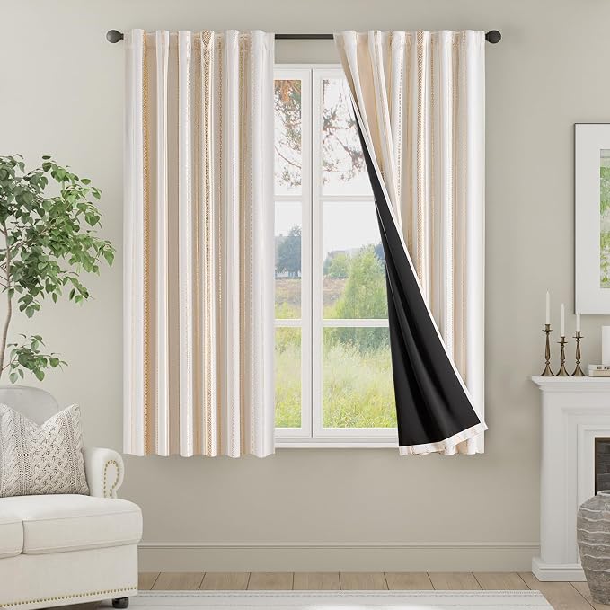 jinchan Boho Blackout Curtains 63 Inch Length - Image 2
