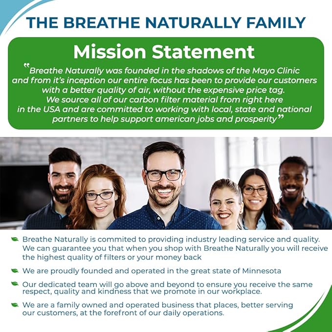 Breathe Naturally Universal 8x48 Cut-to-Fit Activated Carbon Filter (4 Pack) Charcoal Air Filter Sheet for Air Purifiers
