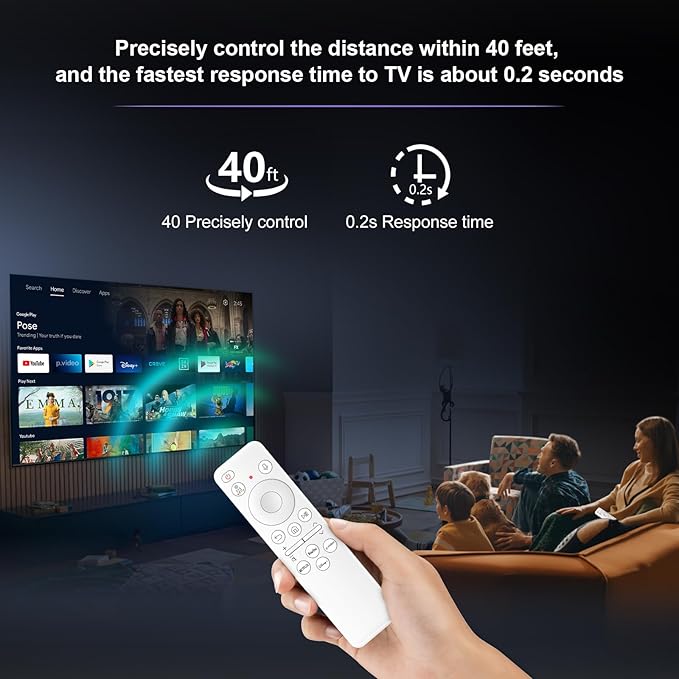 Voice Rechargeable Remote for Samsung-Smart-TV-Remote-Control, Replacement Compatible for Samsung Frame QLED Crystal UHD Solar Smart TVs