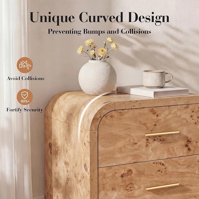Night Stand Set of 2 2-Drawer Nightstand 24" H Metal Handle Modern Sturdy - Image 4