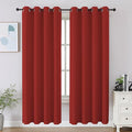 CUCRAF Red Blackout Curtains 72 inch Length 2 Panels Set, Room Darkening Drapes by CUCRAF