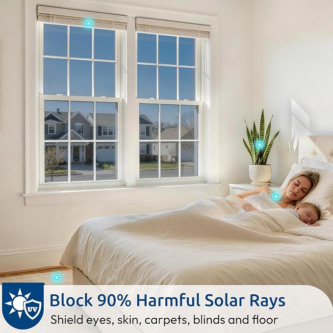 rabbitgoo Window Privacy Film One Way, 35.4" x 157.4", Heat Sun Blocking Anti - Image 4