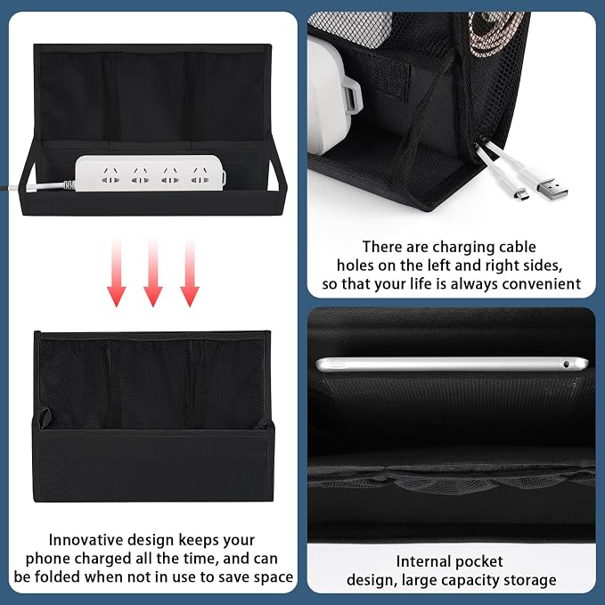 Bedside Caddy Organizer for Dorm Bed Rails - Image 5