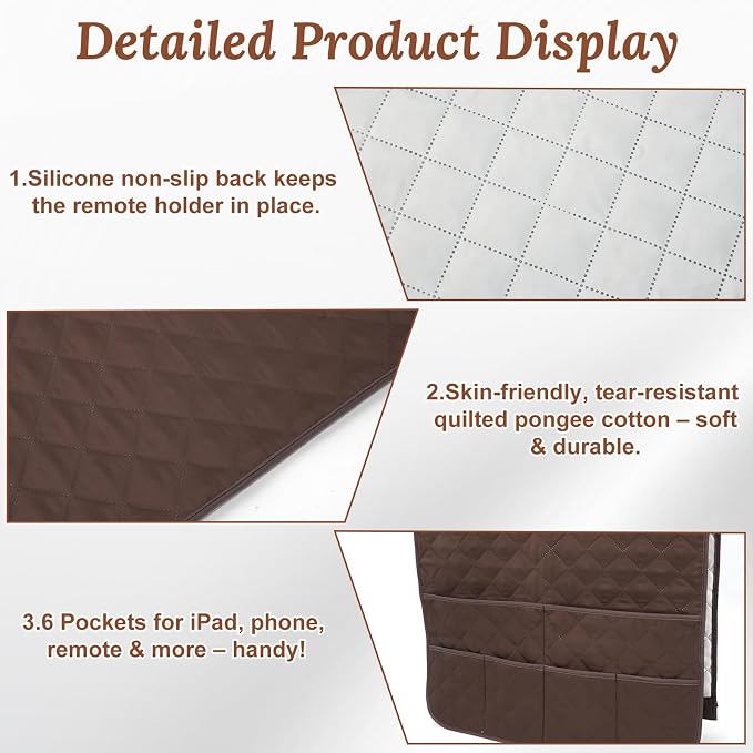 Sofa Armrest Organizer with 6 Pockets - Image 3