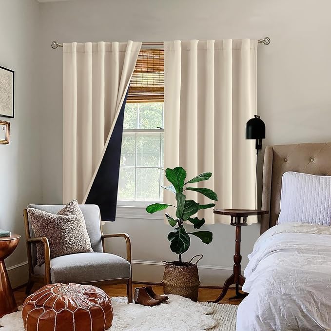 BGment Champagne Blackout Curtains 40 Inch Length - Image 9
