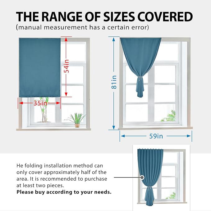 JILRON Magic Tape Stick on Portable Curtains - Image 3