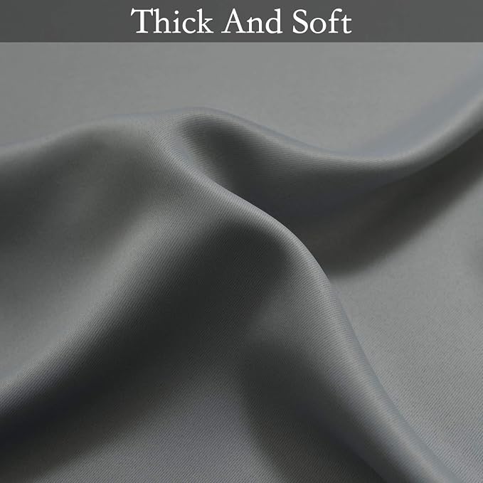 SimpleHome Ombre Grey to Grey White Curtains - Image 8