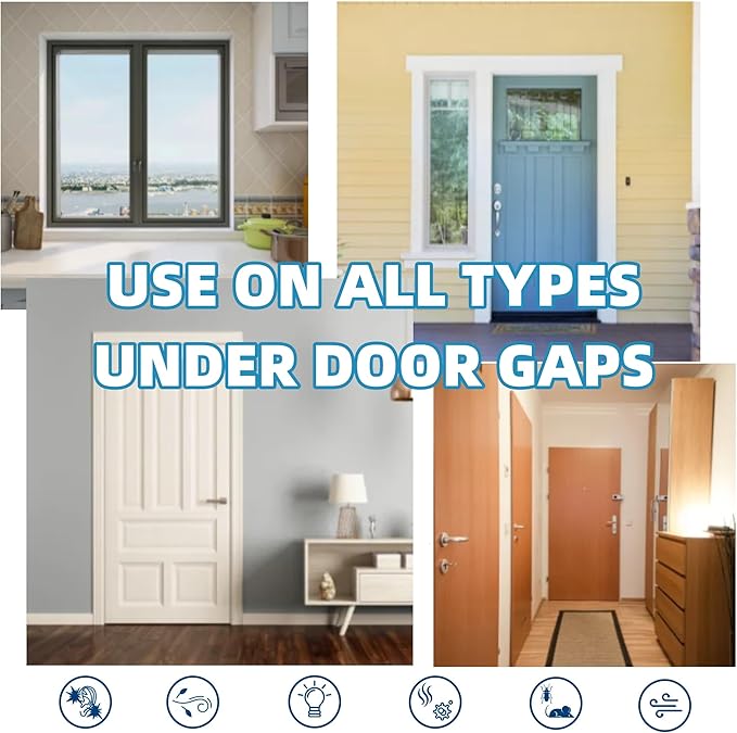 Door Draft Stopper 36 Inches Length x 4 Inches Width, Weighted Under Door Noise Blocker, Heavy Duty Under Door Draft Blocker Bottom Door Seal Noise and Air, Door Guard Saving Energy - Yellow
