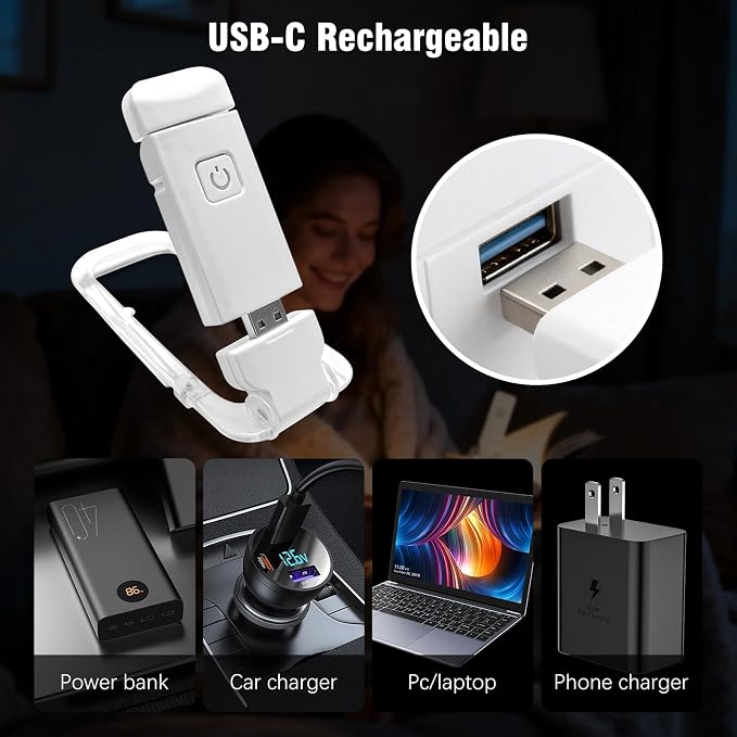 12 Pack Reading Light, Rechargeable Book Light - Image 7