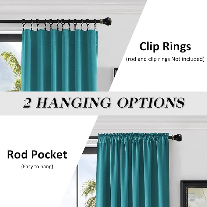 Thermal Room Darkening Draperies Window Curtain Panels - Image 2