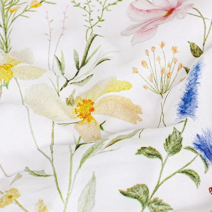 Twin Size Toddler Bedding Set for Girls- 5 Piece Toddler Girl Bedding, Super Soft & Lightweight Toddler Comforter Set Includes Comforter, Flat Sheet, Fitted Sheet, Pillowcase (Pink Flowers)