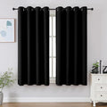 CUCRAF Black Blackout Curtains 45 Inches Long, Thermal Insulated Noise Reducing by CUCRAF