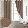 Diraysid 100% Blackout Curtains Cappuccino Linen Curtains by Diraysid%2C+refresh+your+life