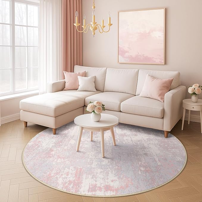RELEANY Washable Round 6ft Area Rug - Image 3