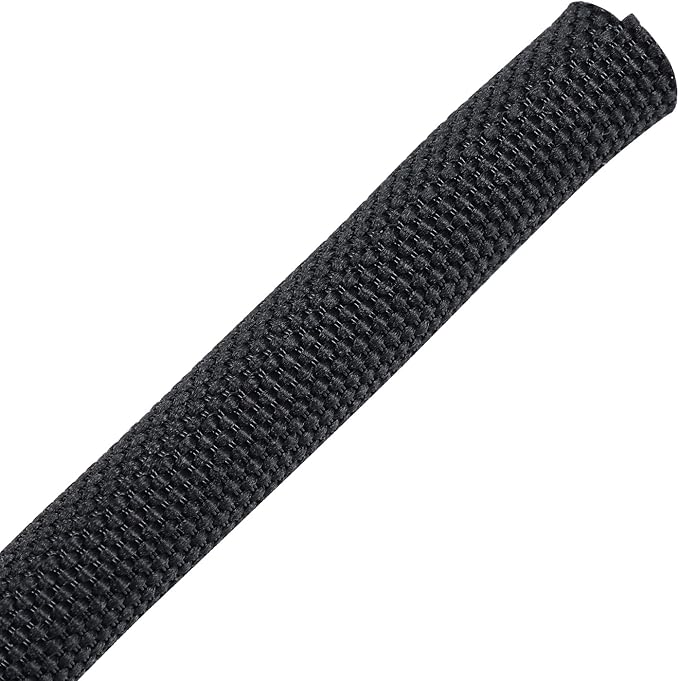 Sonoreboom Cord-Protector Wire Loom Tubing Split Braided Sleeves Used to Wrap and Protect Wires & Organize Cables & Hide and Conceal Harness (5/16" - 54 Feet)