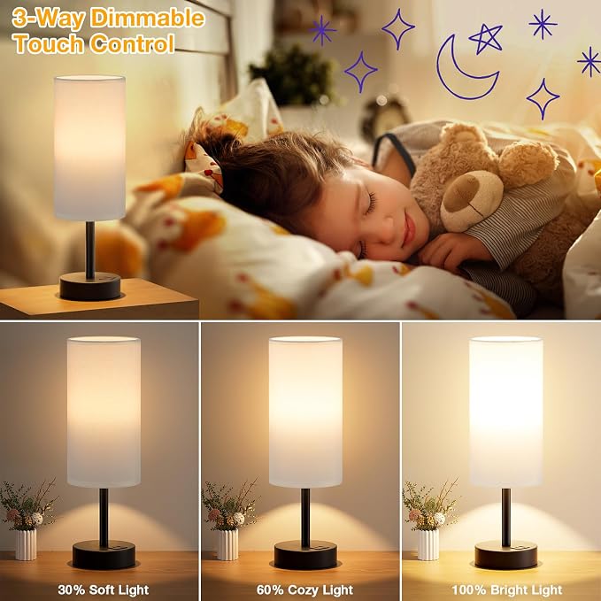 Dicoool Bedside Table Lamp for Bedroom - Image 3