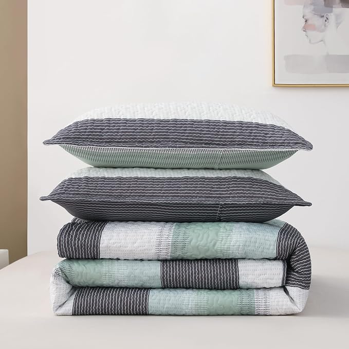 DURLENGEN Quilt Set King Size 3Pcs, Soft Microfiber Lightweight Bedspread - Image 6