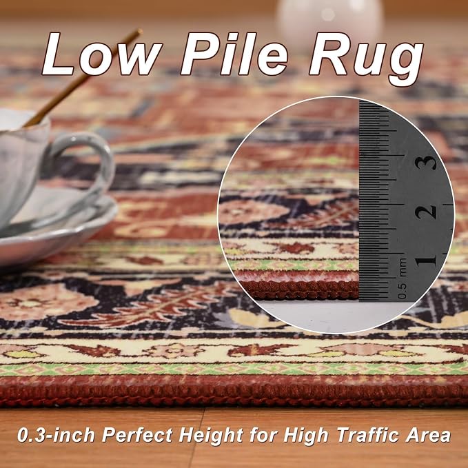 Macgace Washable Vintage Area Rug - Image 6