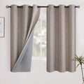 YoungsTex Burlap Short Linen Blackout Curtains 40 Inch Length by YoungsTex