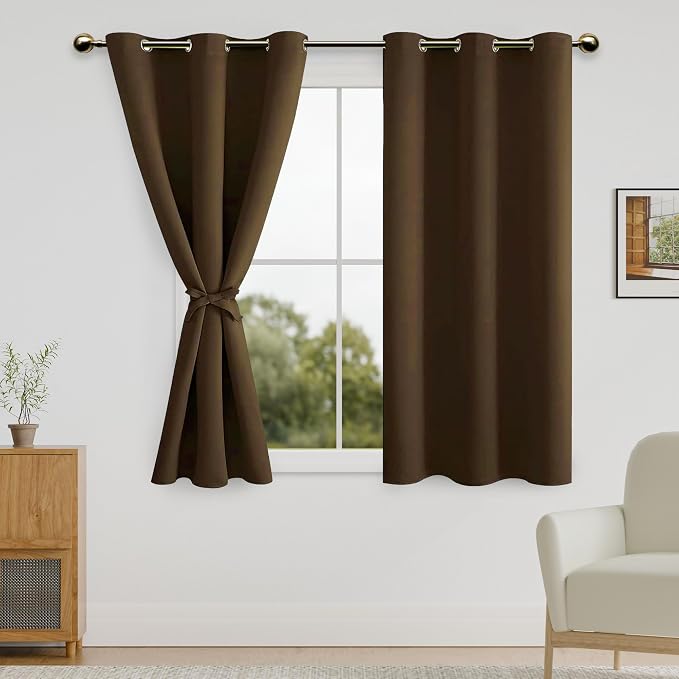 DWCN Blackout Short Curtains for Bedroom by DWCN