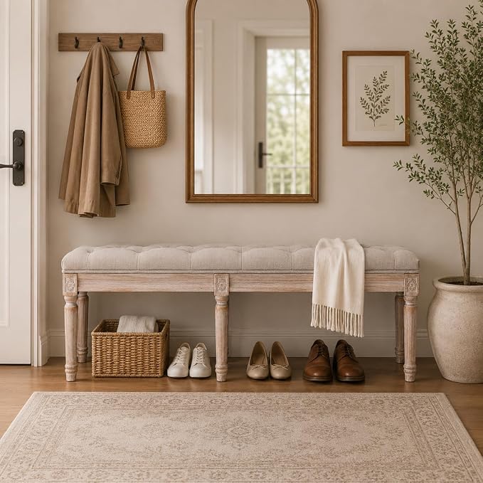 chairus Fabric Upholstered Dining Bench by CHAIRUS