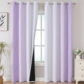 Lilac and Greyish White Ombre Blackout Curtains Living Room 96 Inches Long | by ESTELARTEXTILER